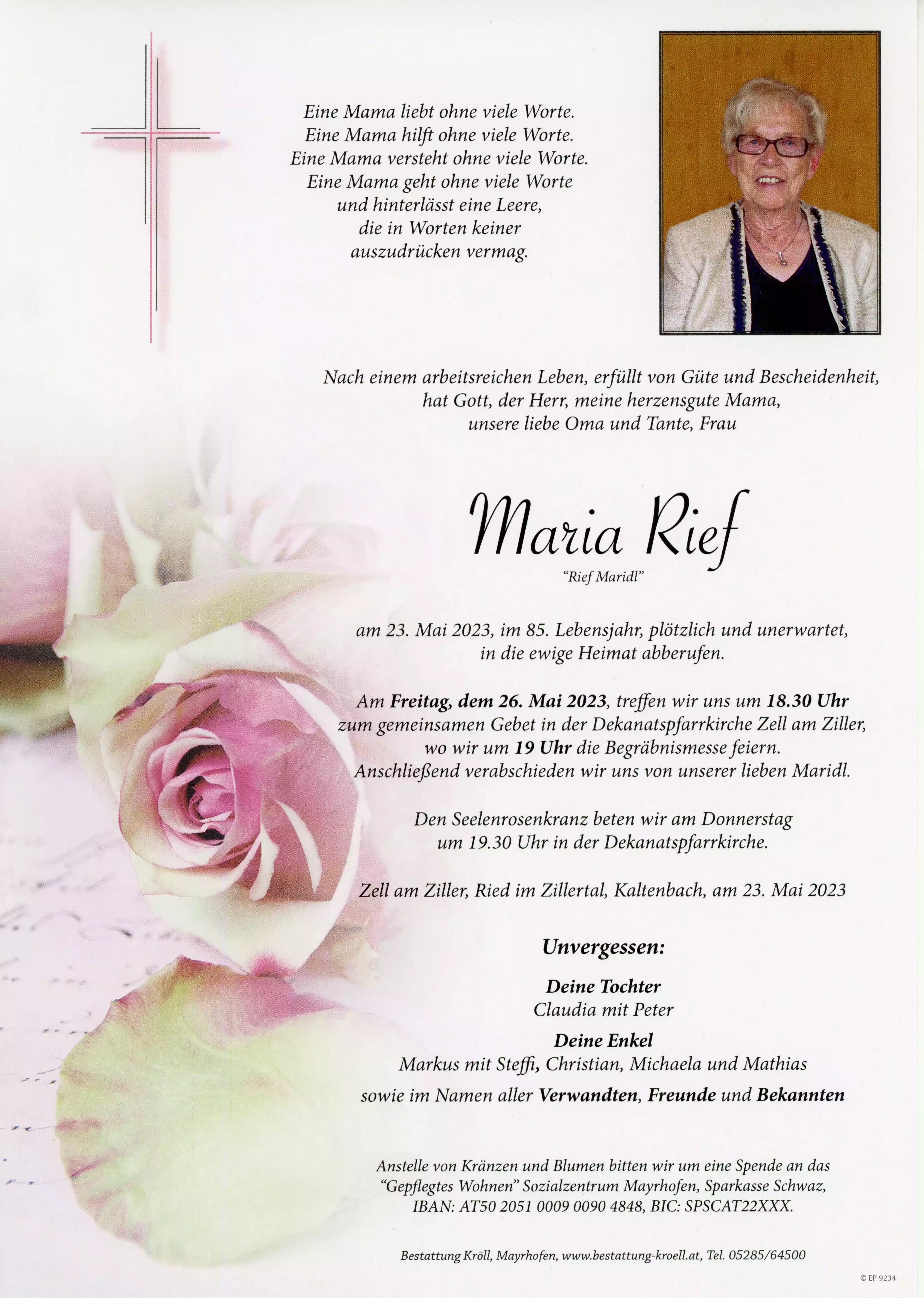 Parte von Maria Rief